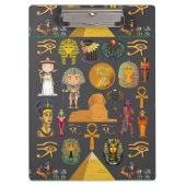 Ancient Egyptian Hieroglyphic -Pattern Pharaoh  クリップボード (正面)