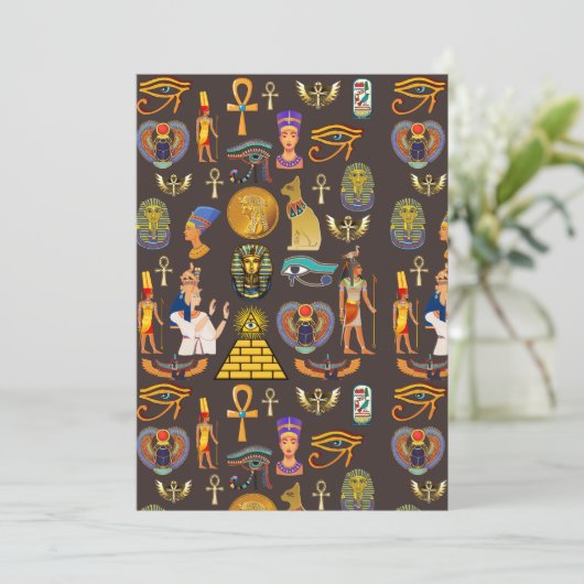 Ancient Egyptian Hieroglyphic Pattern Symbol       シーズンカード (スタンド正面)