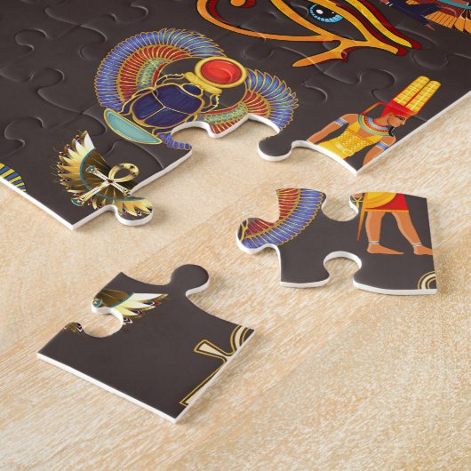 Ancient Egyptian Hieroglyphic Pattern Symbol       ジグソーパズル (側面)