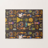 Ancient Egyptian Hieroglyphic Pattern Symbol       ジグソーパズル (横)