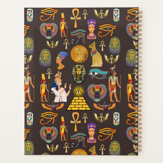 Ancient Egyptian Hieroglyphic Pattern Symbol       プランナー手帳 (裏面)