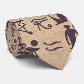 Ancient Egyptian Hieroglyphics Art on Parchment ネクタイ (ロール)