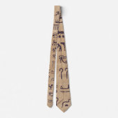 Ancient Egyptian Hieroglyphics Art on Parchment ネクタイ (裏面)