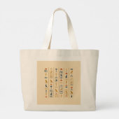 Ancient Egyptian Hieroglyphics Elegant Tote Bag ラージトートバッグ (裏面)