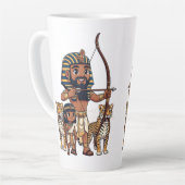 Ancient Egyptian Hunt with Leopards カフェラテマグ (左アングル)