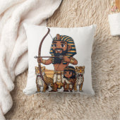 Ancient Egyptian Hunt with Leopards クッション (ブランケット)