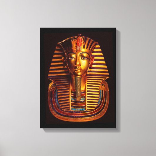 Ancient Egyptian King Tutankhamun Gold Burial Mask キャンバスプリント (正面)