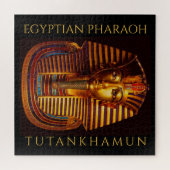 Ancient Egyptian King Tutankhamun Gold Burial Mask ジグソーパズル (横)