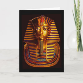 Ancient Egyptian King Tutankhamun Gold Burial Mask ノートカード