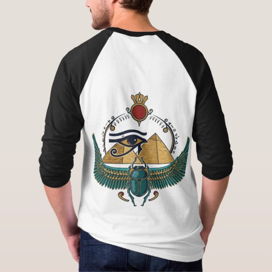 Ancient Egyptian Logo – Eye of Horus, Pharaoh Vibe Tシャツ (裏面)