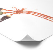 Ancient Egyptian Lotus Flower & Buds ポスター (角)