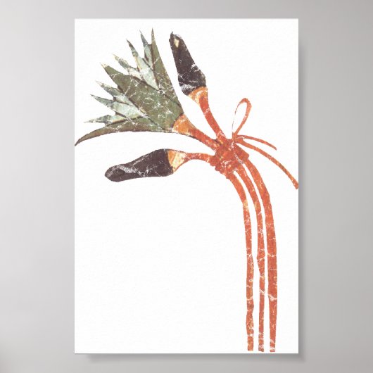 Ancient Egyptian Lotus Flower & Buds ポスター (正面)