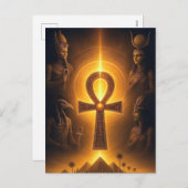 Ancient Egyptian Postcard | Pharaonic Art Design b シーズンポストカード (正面/裏面)