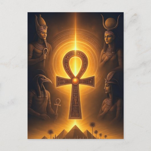 Ancient Egyptian Postcard | Pharaonic Art Design b シーズンポストカード (正面)