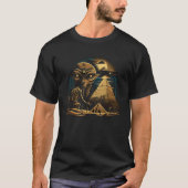 Ancient Egyptian Pyramids Aliens Space UFO Science Tシャツ (正面)