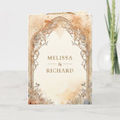 Ancient Egyptian Pyramids Arch All in One Wedding 招待状 (正面)