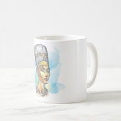 Ancient Egyptian Queen Nefertiti Bust Sketch コーヒーマグカップ (正面右)