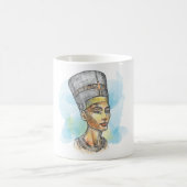 Ancient Egyptian Queen Nefertiti Bust Sketch コーヒーマグカップ (中央)