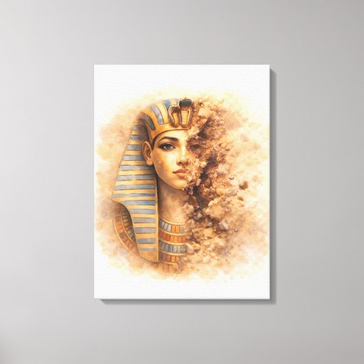 Ancient Egyptian Queen Portrait Art Print キャンバスプリント (正面)