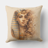 Ancient Egyptian Queen Throw Pillow クッション (裏面)