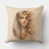 Ancient Egyptian Queen Throw Pillow クッション (正面)