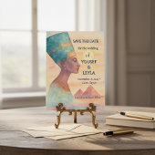 Ancient Egyptian Regal Nefertiti Save-Date card
