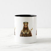 Ancient Egyptian Royalty Mug – Whimsical Pharaoh D ツートーンマグカップ (中央)