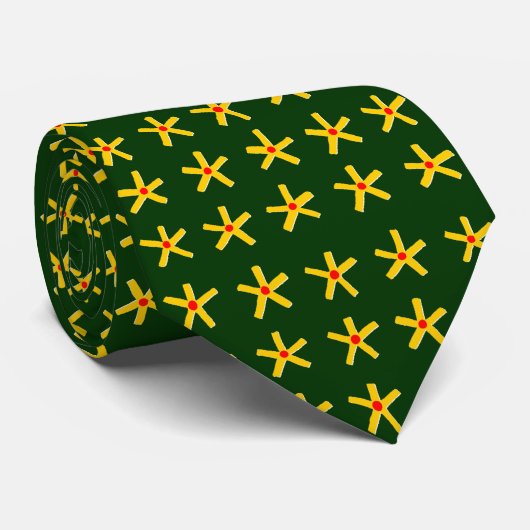 Ancient Egyptian Style Star Pattern - Dark Green ネクタイ (ロール)