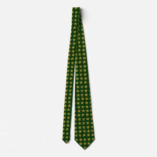 Ancient Egyptian Style Star Pattern - Dark Green ネクタイ (裏面)