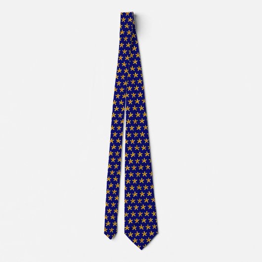 Ancient Egyptian Style Star Pattern V2 - Dark Blue ネクタイ (裏面)
