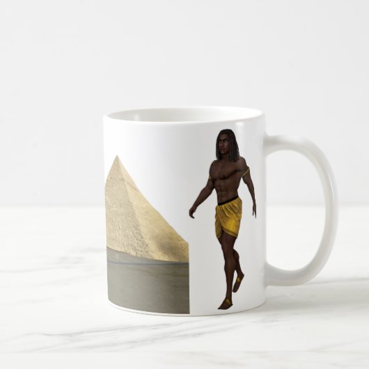 “Ancient Egyptian Warrior Mug | Pyramid of Giza De コーヒーマグカップ (右)