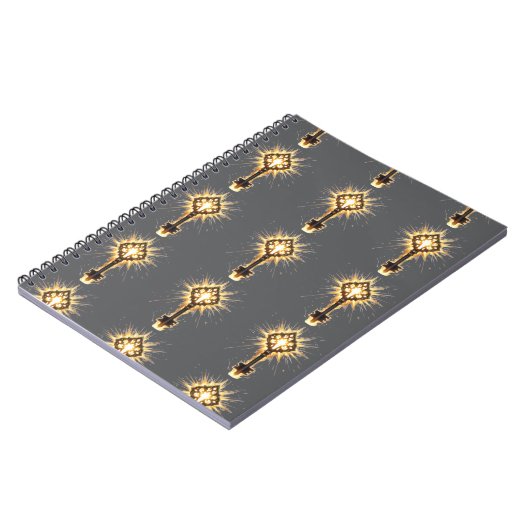 Ancient Fantasy Key with Magical Light – Radiant E ノートブック (左側)