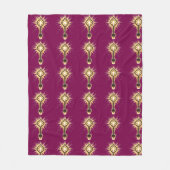 Ancient Fantasy Key with Magical Light – Radiant E フリースブランケット (正面)