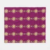 Ancient Fantasy Key with Magical Light – Radiant E フリースブランケット (正面(横))