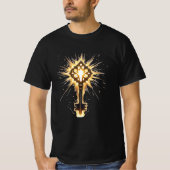 Ancient Fantasy Key with Magical Light – Radiant E Tシャツ (正面)