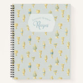 Ancient Greece Dusty Blue White Vases Recipe ノートブック (正面)