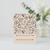 Ancient Greece Line Art Pattern ポストカード (スタンド正面)
