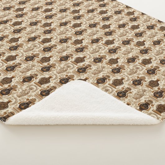 Ancient Greece Toile de Jouy Classic Vases Pattern シェルパブランケット (3/4)