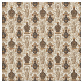Ancient Greece Toile de Jouy Classic Vases Pattern ファブリック (クローズアップ)