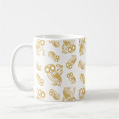 Ancient Greek Athenian Owl Pattern コーヒーマグカップ (左)