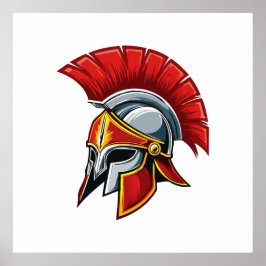 Ancient Greek Corinthian helmet ポスター