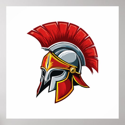 Ancient Greek Corinthian helmet ポスター (正面)