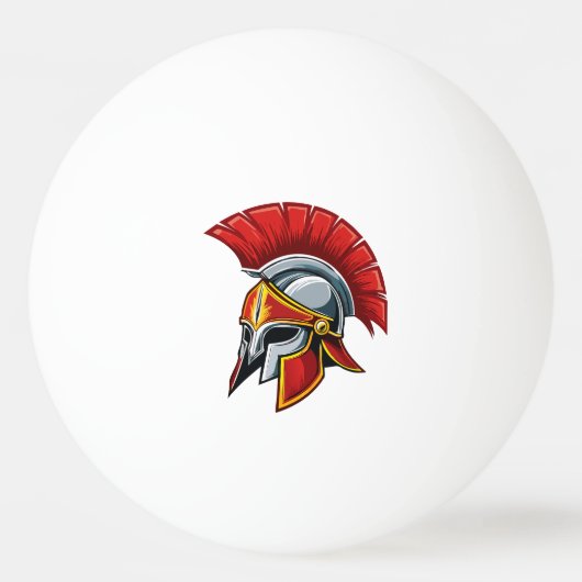 Ancient Greek Corinthian helmet 卓球ボール (正面)