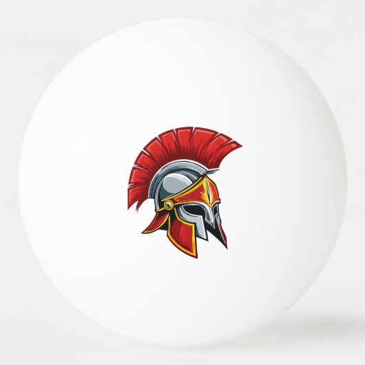 Ancient Greek Corinthian helmet 卓球ボール (裏面)