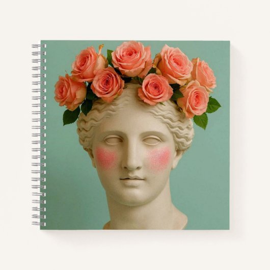 Ancient Greek flower Woman Notebook. ノートブック (正面)