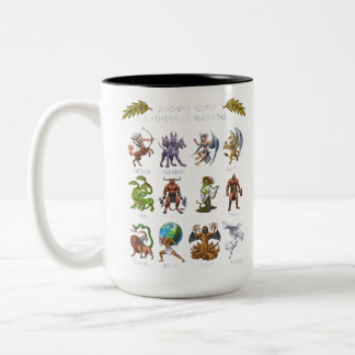 Ancient Greek Mythology Monsters ツートーンマグカップ