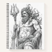 Ancient Greek Poseidon Stone Statue Graphic ノートブック (正面)