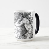 Ancient Greek Poseidon Stone Statue Graphic モーフィングマグカップ (正面右)