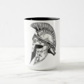 Ancient Greek Spartan Helmet Warrior Art マグカップ (中央)