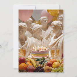 Ancient Greek Statue “Another Year Older” 招待状